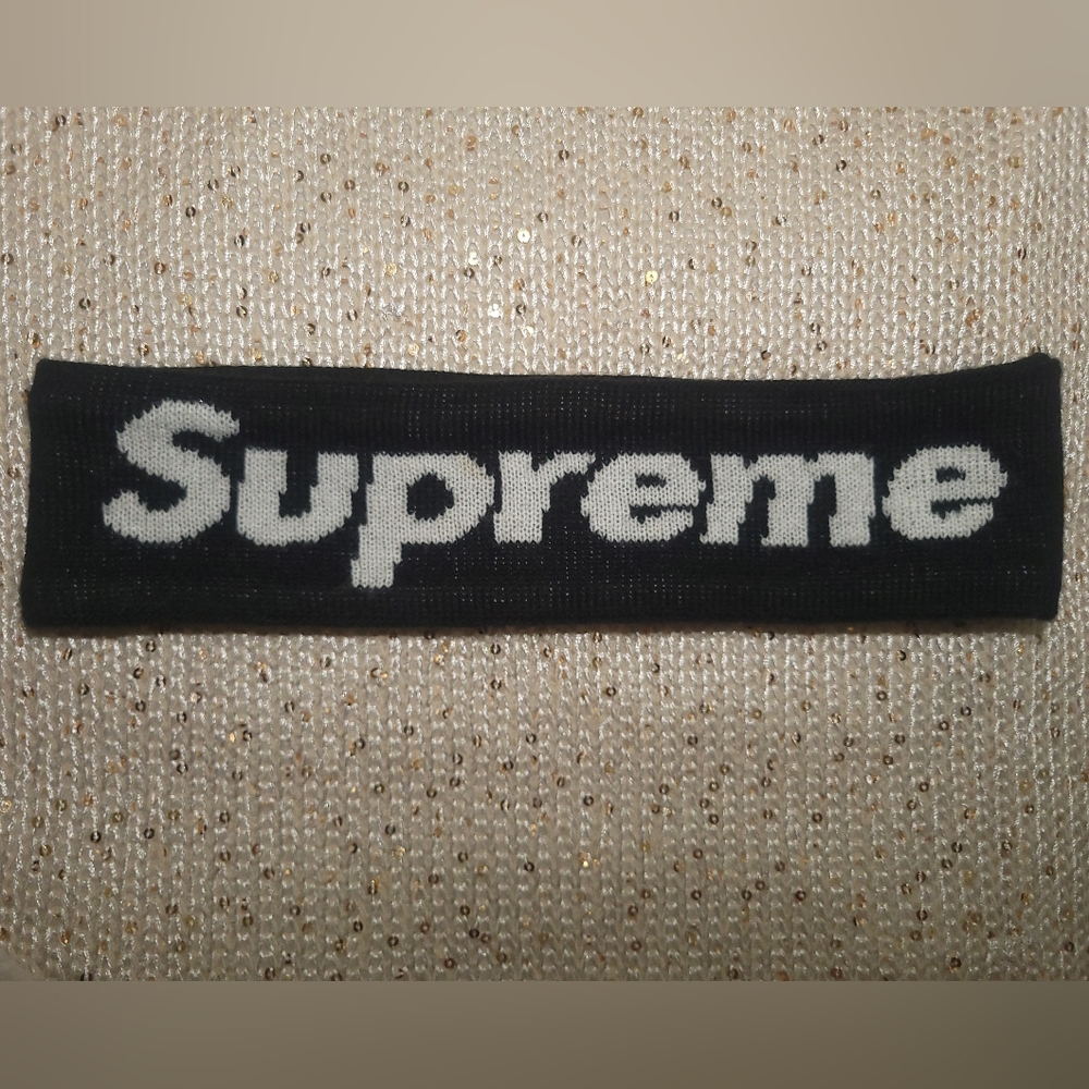 Supreme x New Era Monochrome Big Logo Headband